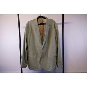 Asos Blazer Men's 46R Olive Long Sleeve Single Breasted Notch Lapel Pockets